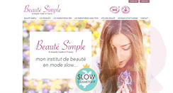 Desktop Screenshot of beautesimple.fr